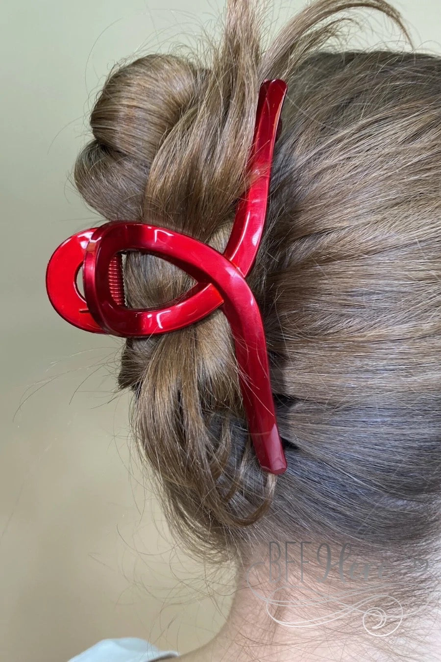 Ruth Red Metallic Claw Clip — Choice of Style - BFF Here