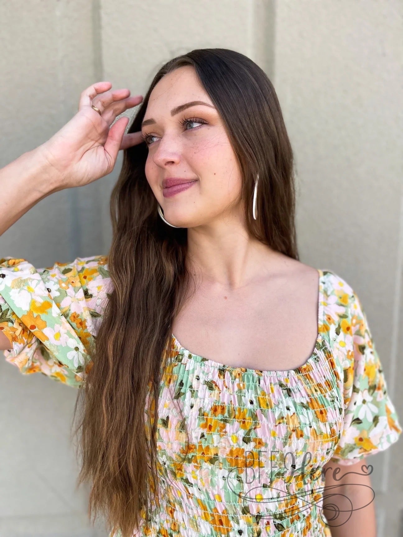 Laura Lynn Floral Smocked Dress - BFF Here