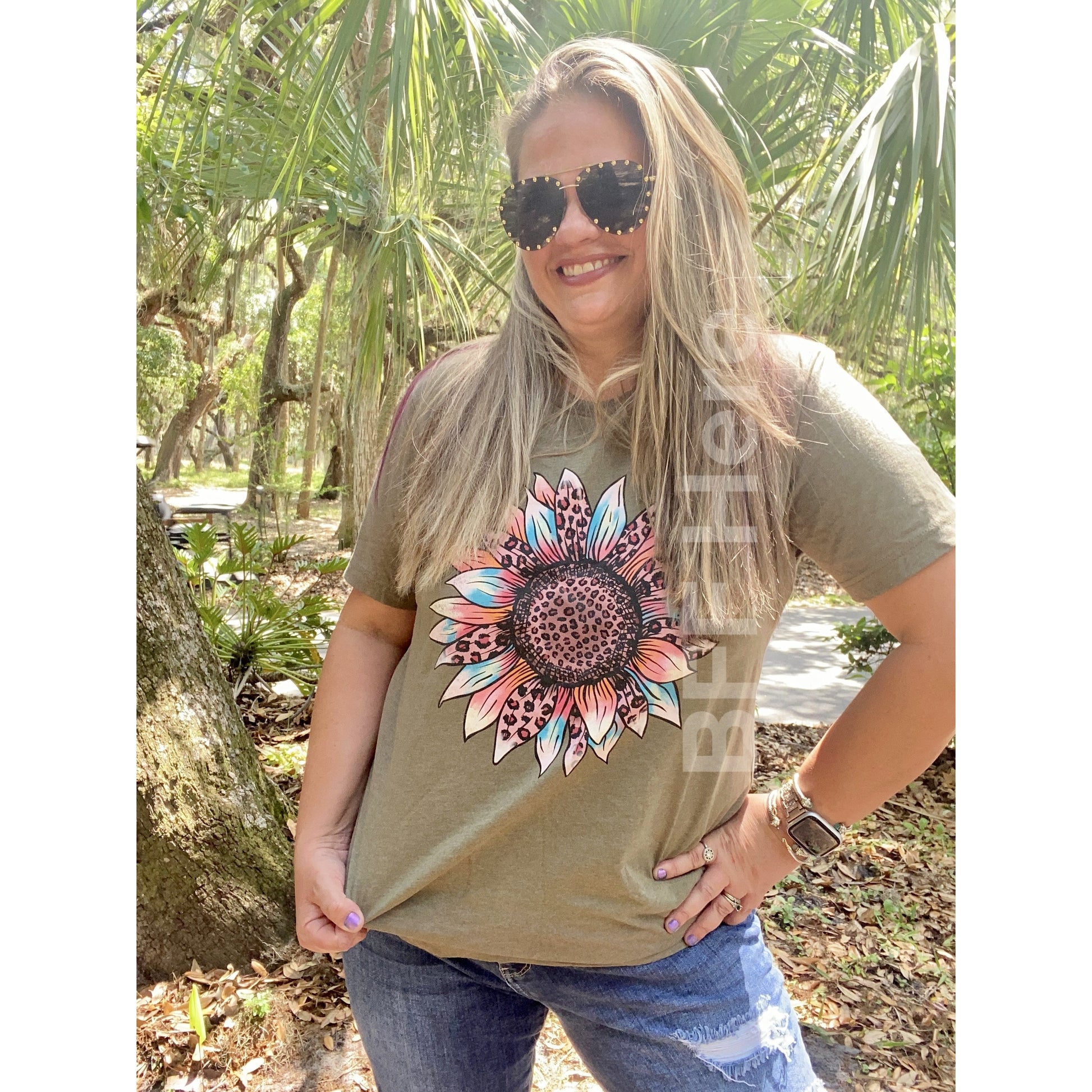 Mystic Leopard Sunflower T-Shirt - BFF Here