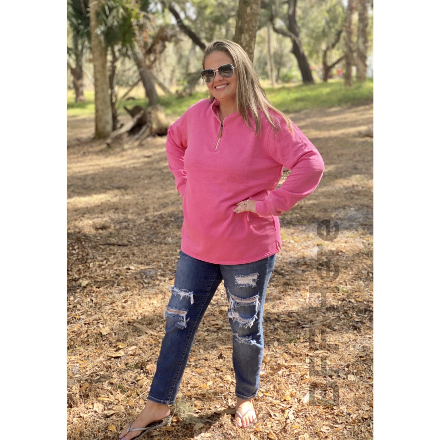 Miley Vintage Pullover -- Pink - BFF Here