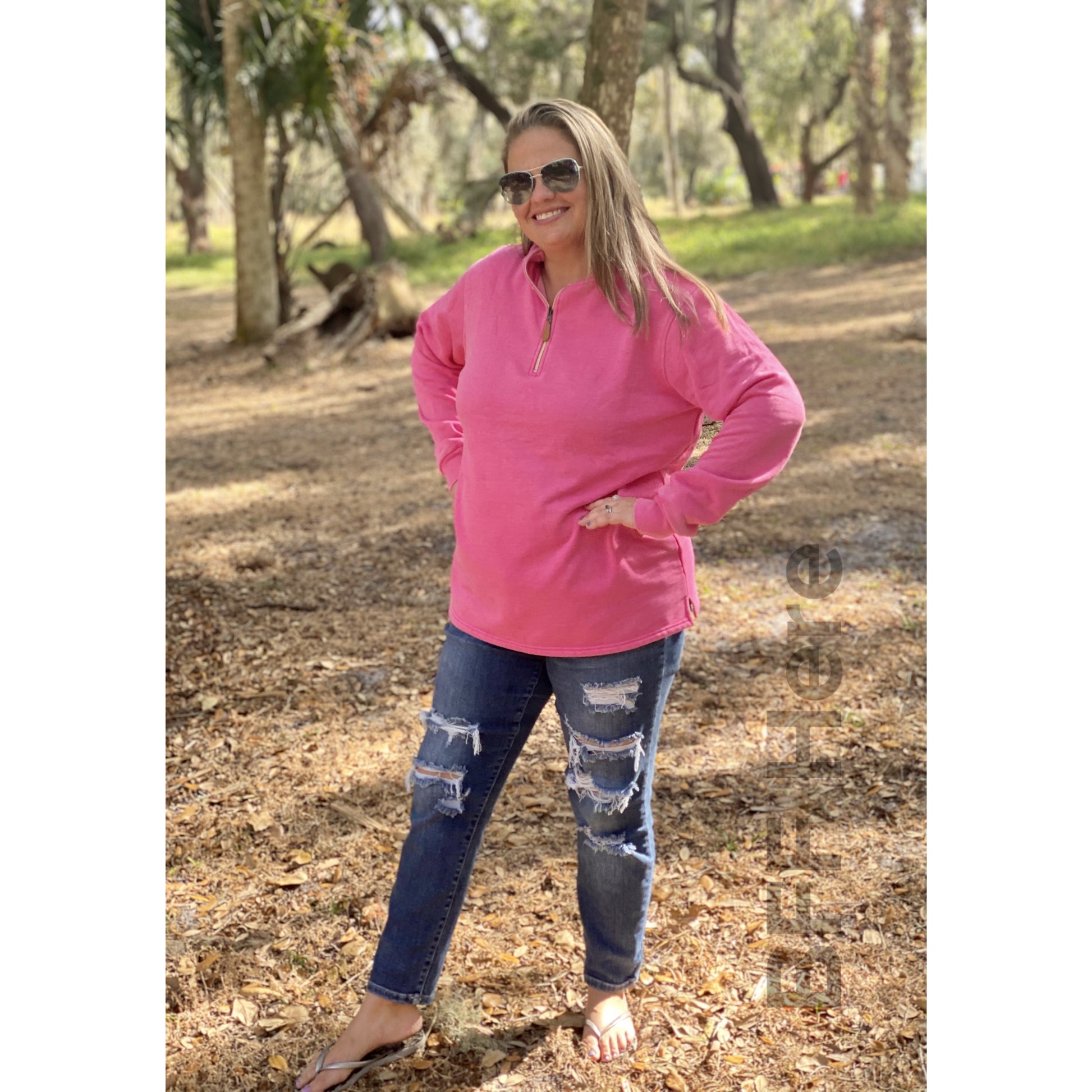 Miley Vintage Pullover -- Pink - BFF Here