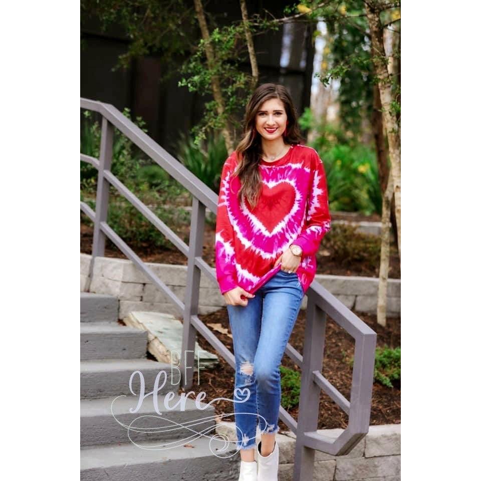 Tie Dye Heart Top - BFF Here