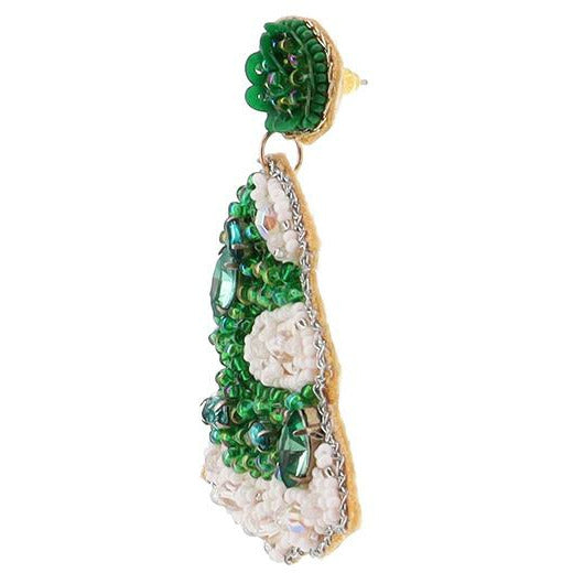 Christmas Tree  Seed Bead Earrings - BFF Here
