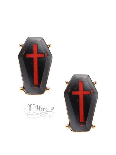 Coffin Stud Earrings - BFF Here