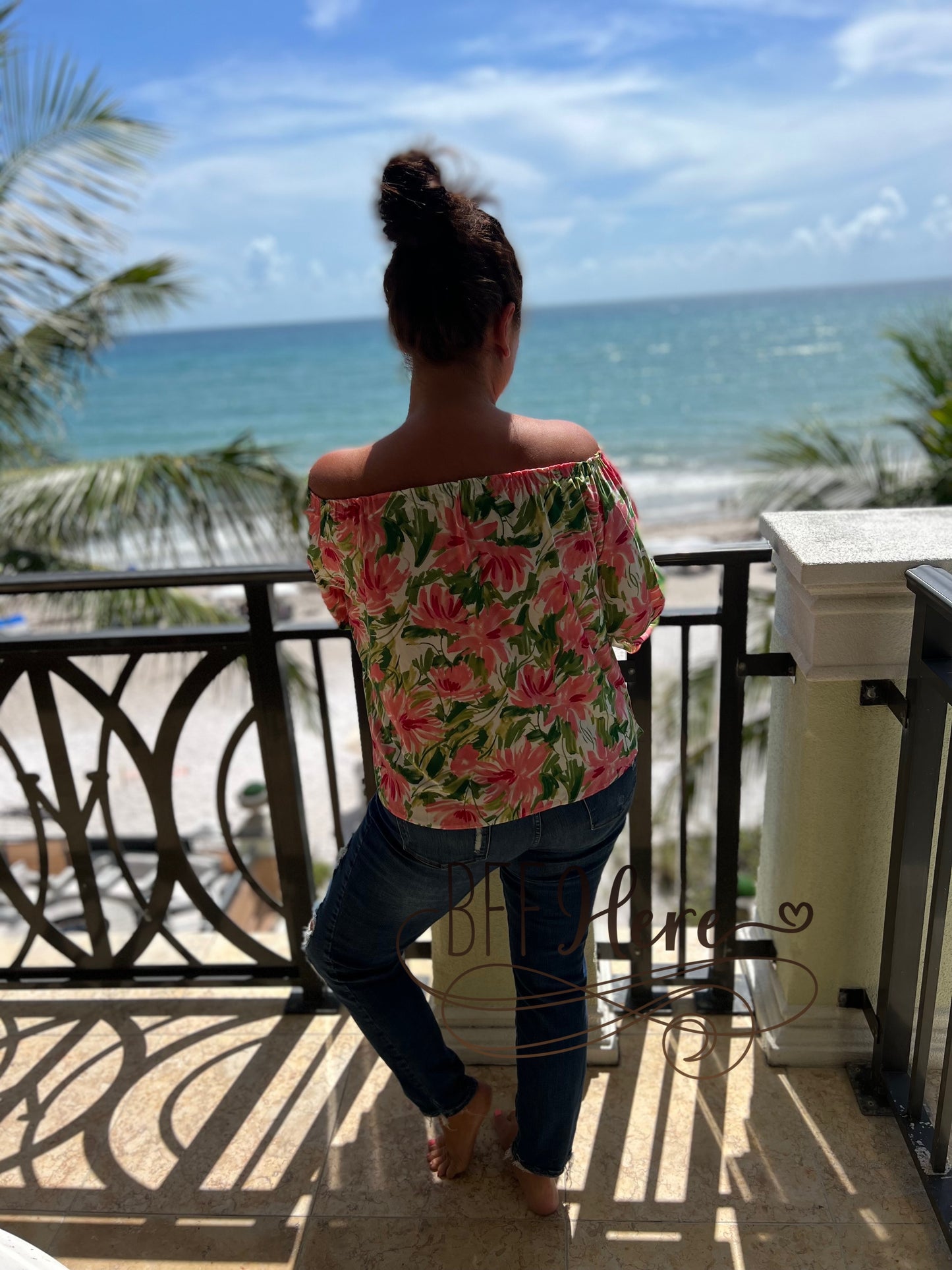 Raelynn Floral Off The Shoulder Top - BFF Here