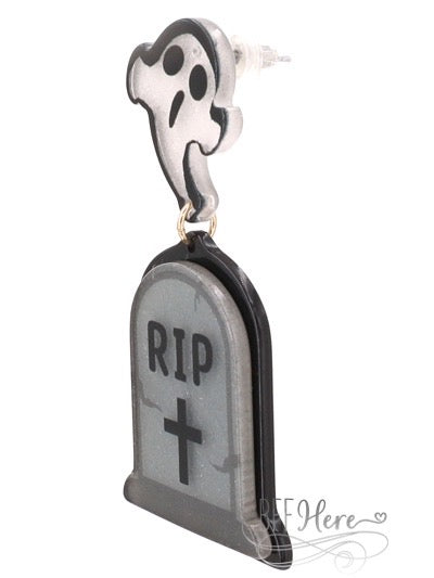 Spooky Tombstone Earrings - BFF Here