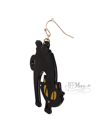 Black Cat Earrings - BFF Here