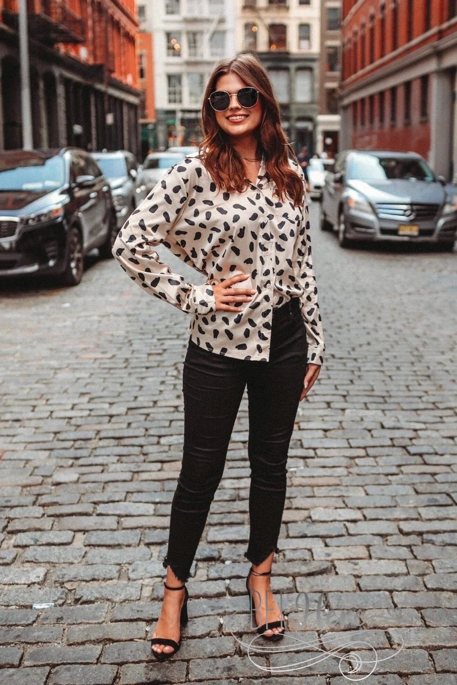 Trend Spotter Button Up Top - BFF Here
