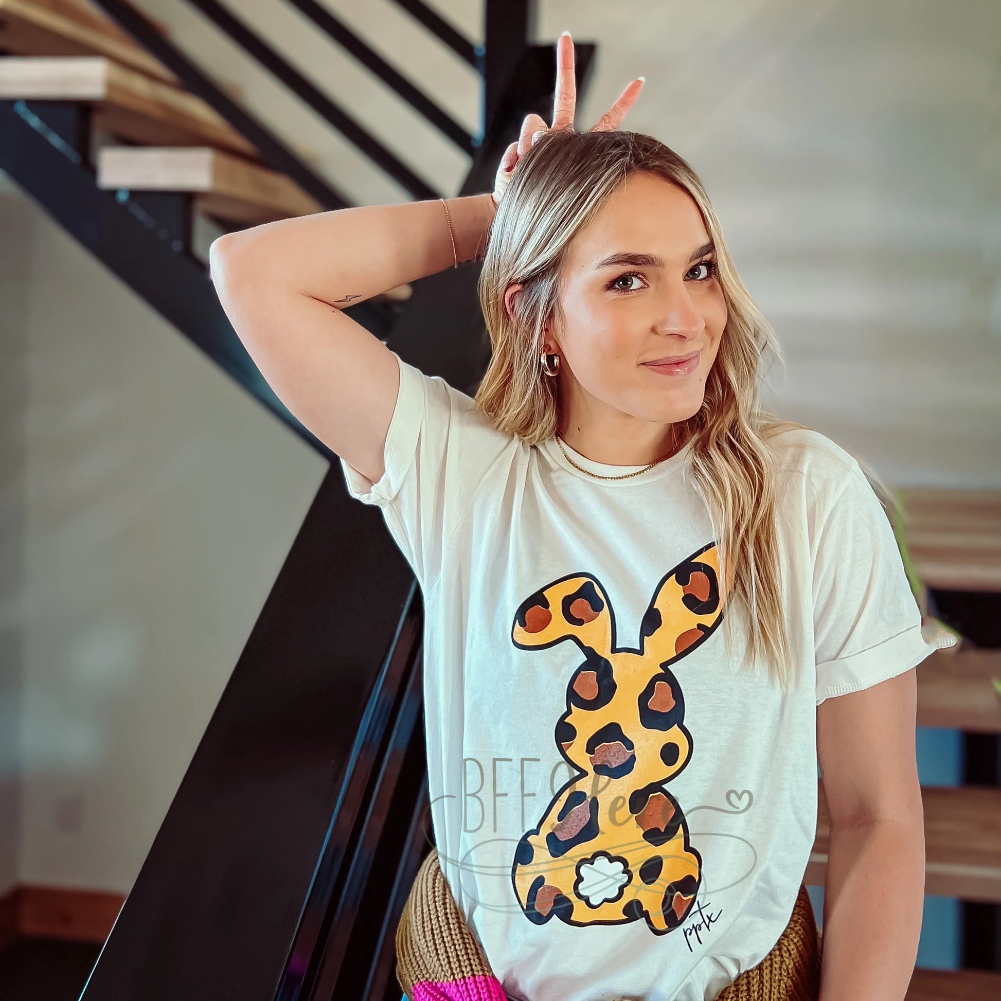 Leopard Bunny Tee — Adult - BFF Here