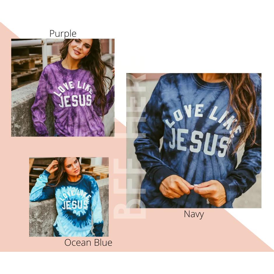 Love Like Jesus Long Sleeve  T-Shirt -- Choice of Color - BFF Here