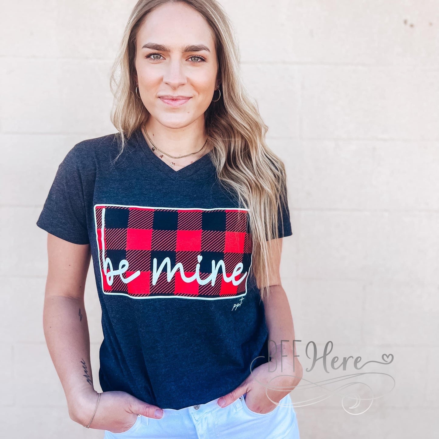 PREORDER—Be Mine V-Neck - BFF Here