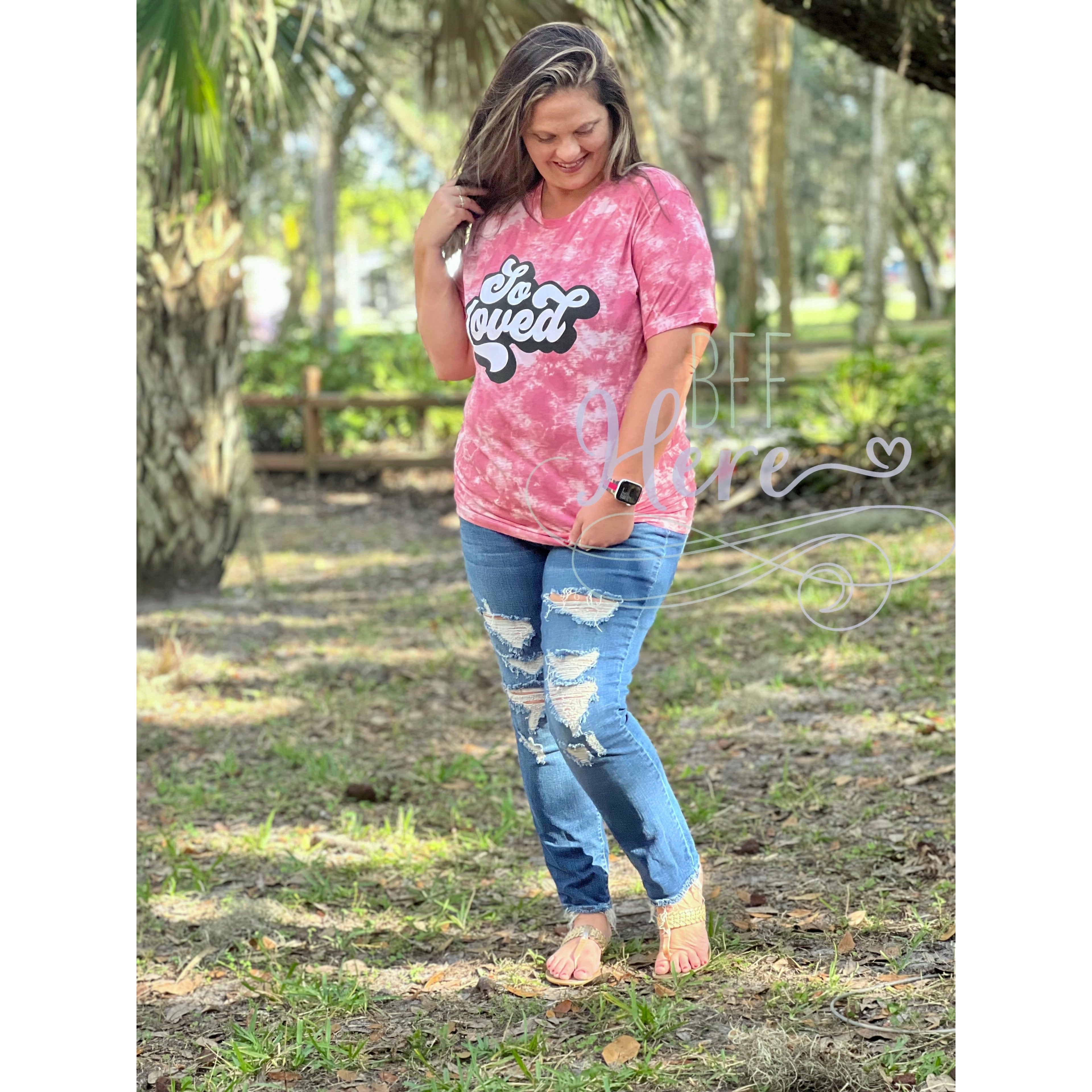 So Loved Pink Marble T-Shirt - BFF Here