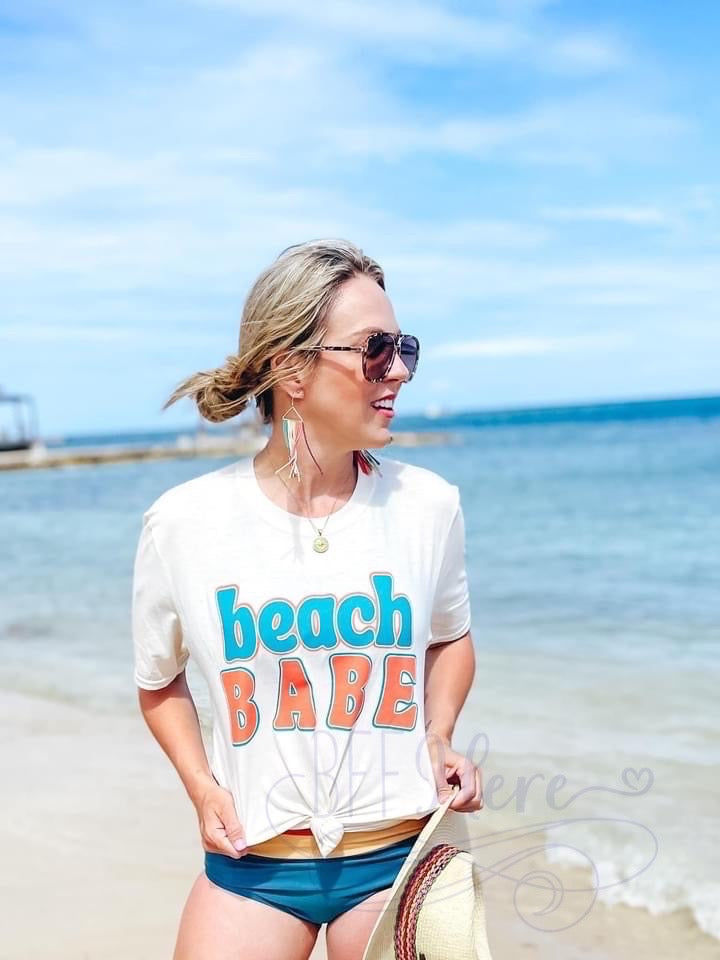 Beach Babe Surfboard T-Shirt - BFF Here