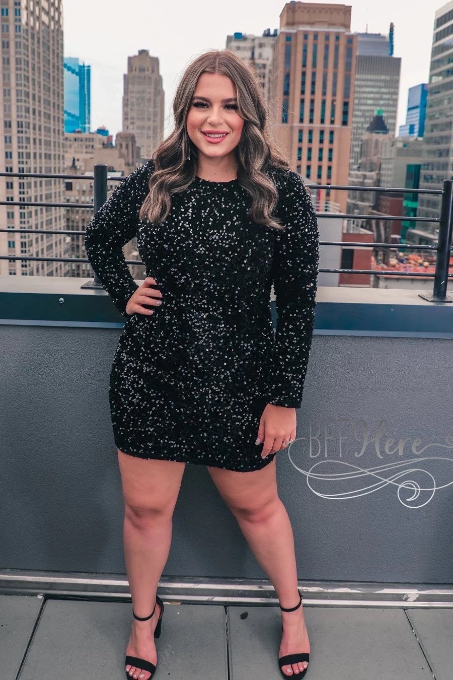 PREORDER-Crowd Pleaser Sequin Dress - BFF Here