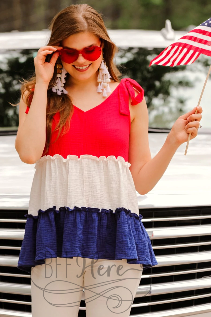 Kip Tiered Tie Top - BFF Here