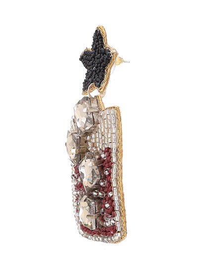 On The Rocks Seed Bead Earring - BFF Here