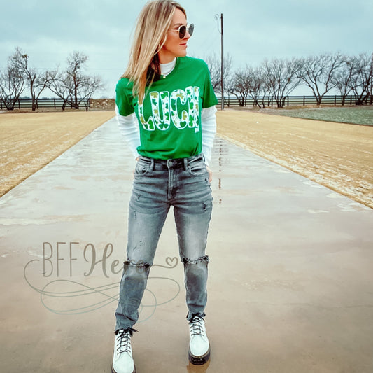 Luck Shamrock T-Shirt - BFF Here