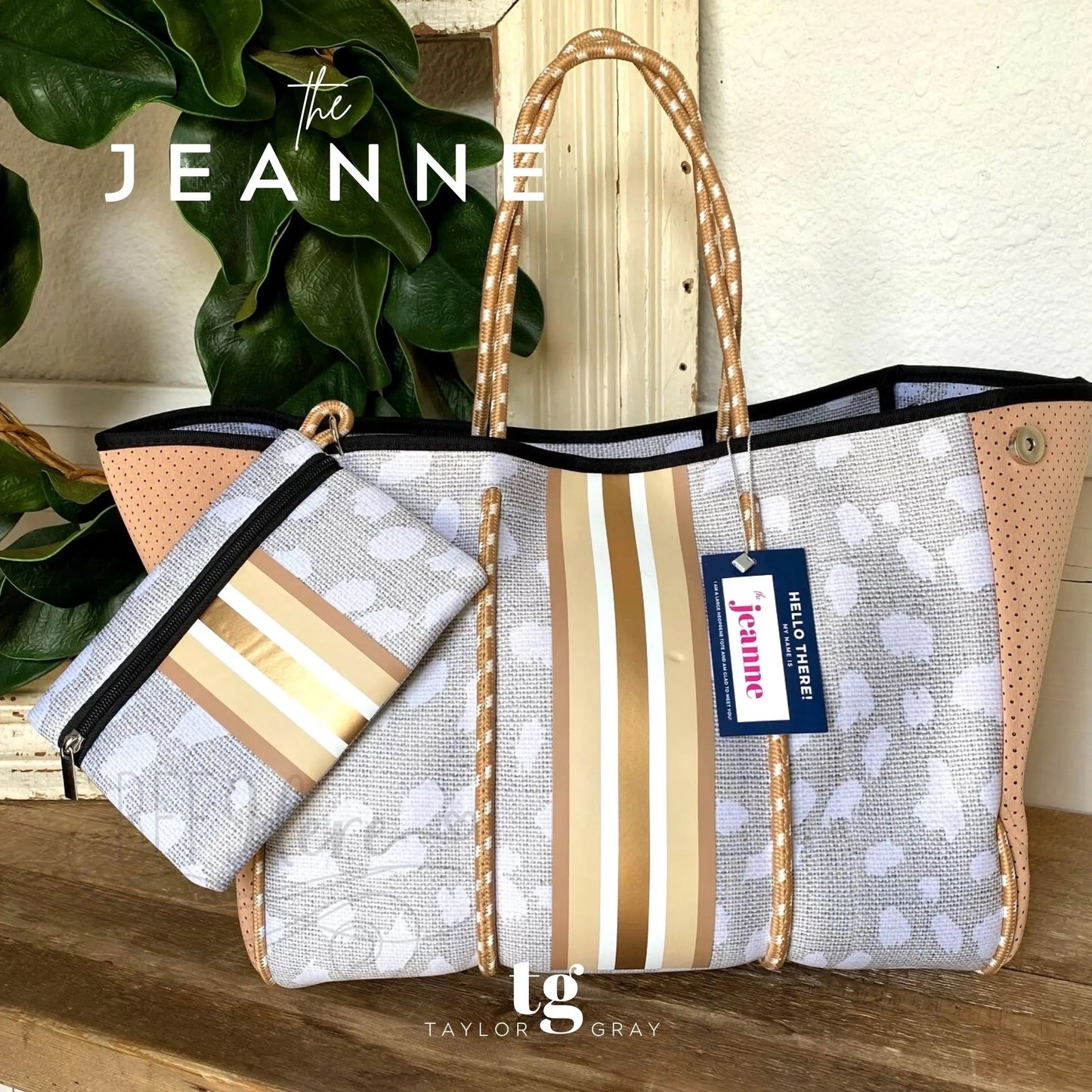 Neoprene Tote -- Jeanne - BFF Here