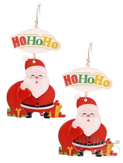 Ho Ho Santa Earrings - BFF Here