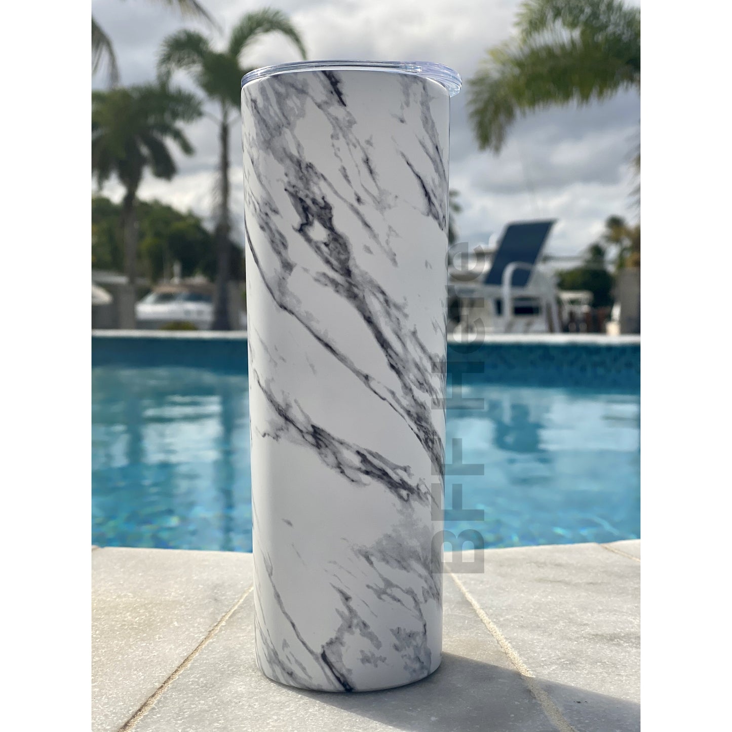 Marble Tall Travel Cup - BFF Here