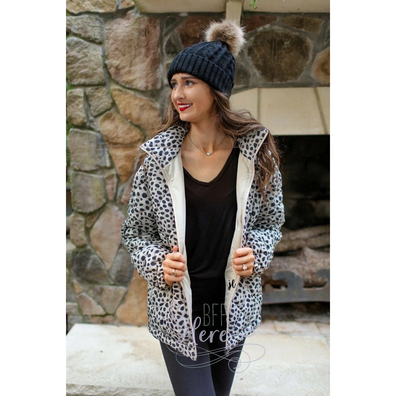 Nicolette Animal Print Puffer Jacket - BFF Here