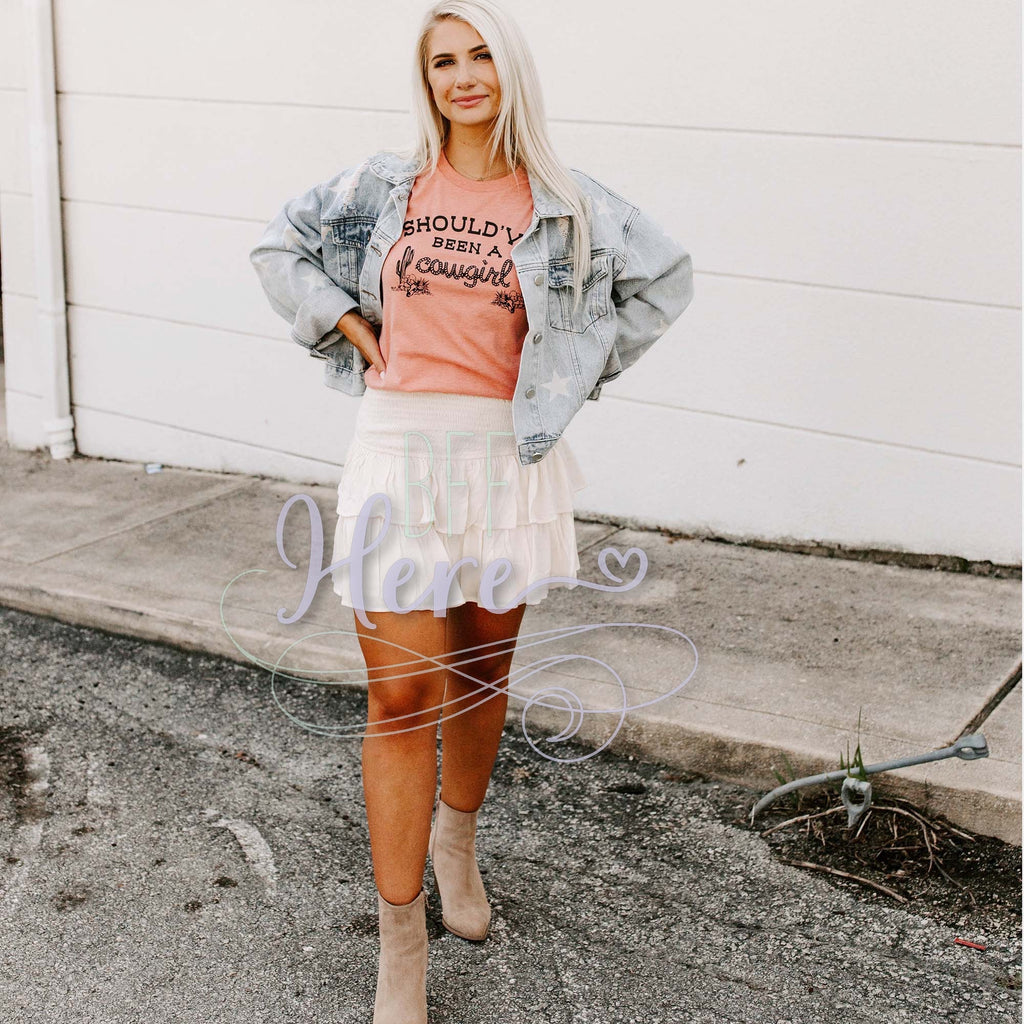 Should've Been a Cowgirl Shirt T-Shirt - BFF Here