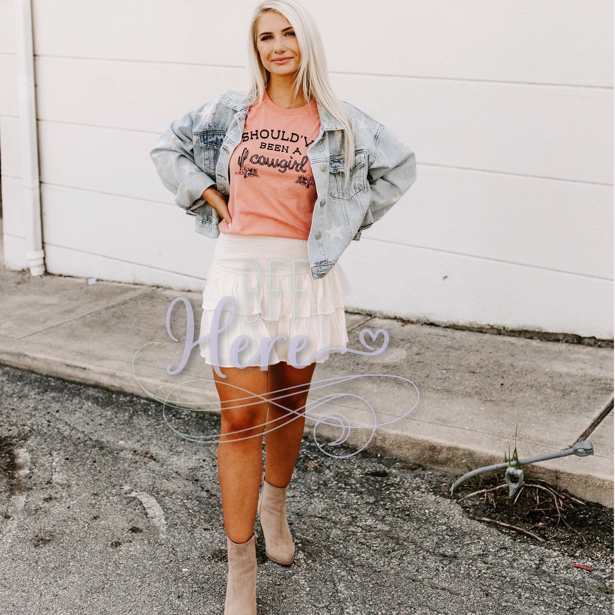 Should've Been a Cowgirl Shirt T-Shirt - BFF Here
