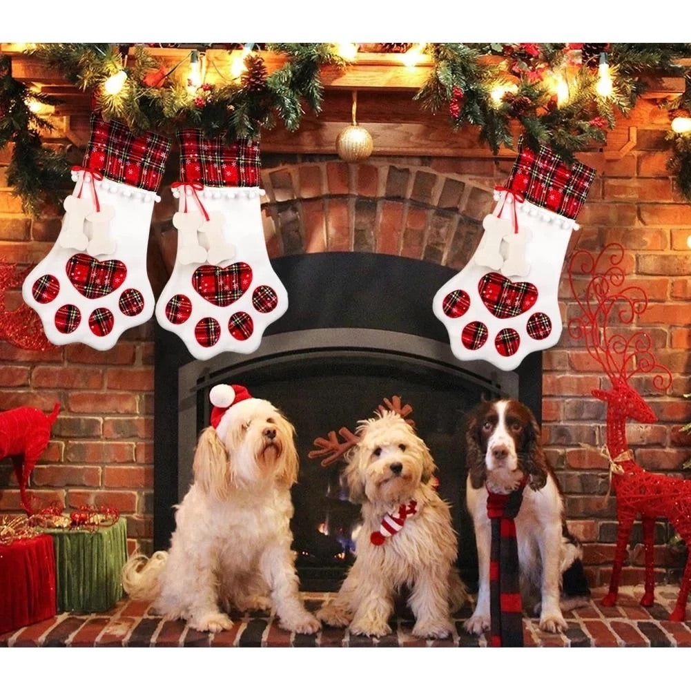 Paw Stockings -- Choice of Color - BFF Here