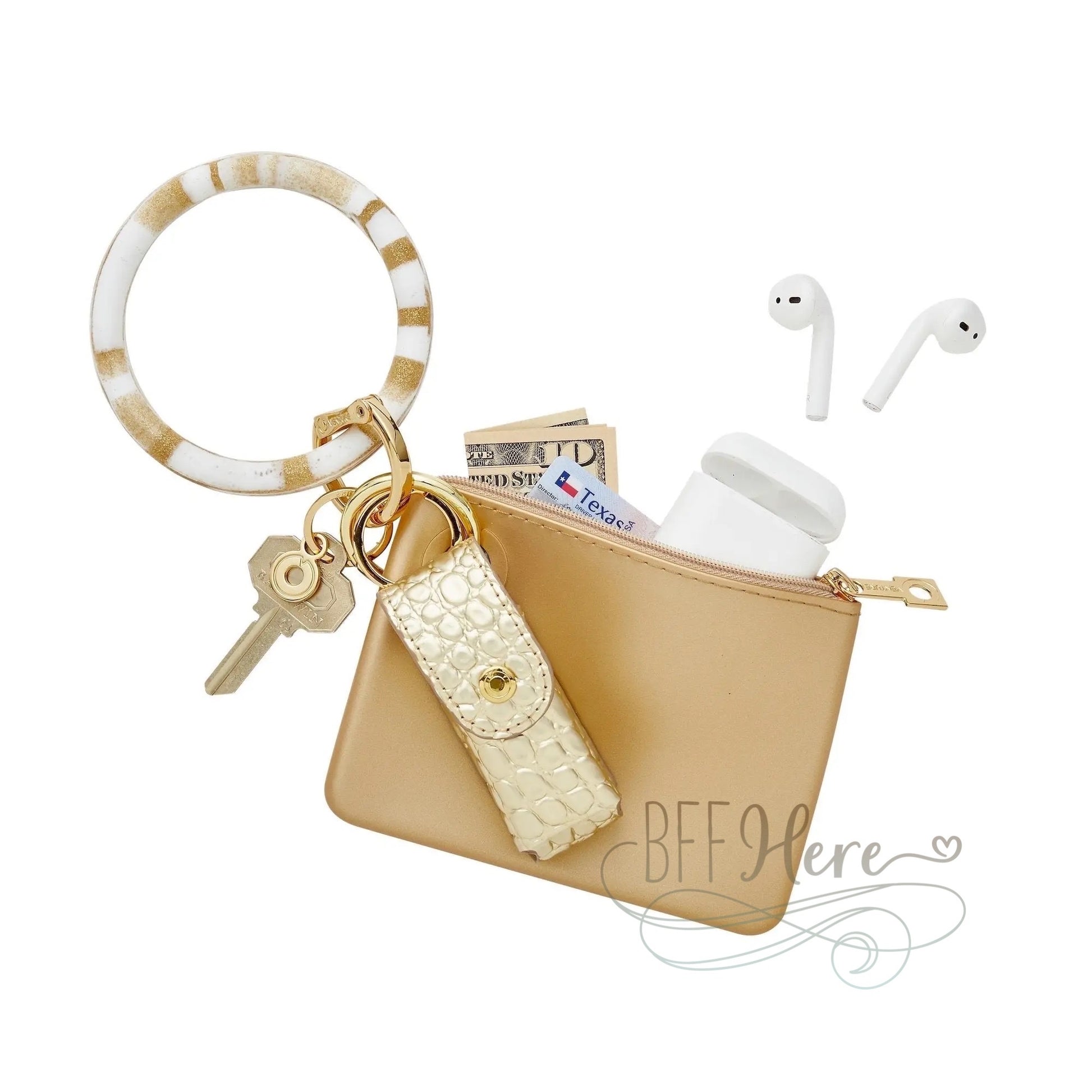 Gold Rush Marble - Silicone Big O-Key Ring  by Oventure - BFF Here