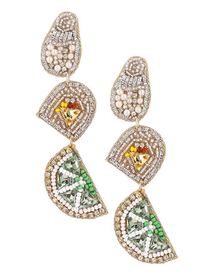Tequila Shot Seed Bead Earrings - BFF Here