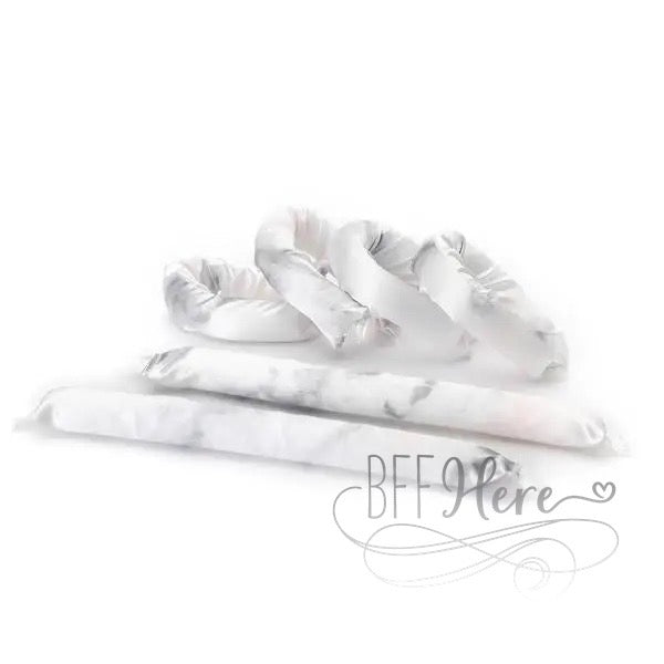 PREORDER—Satin Heatless Pillow Rollers 6pc by Kitsch - Soft Marble - BFF Here