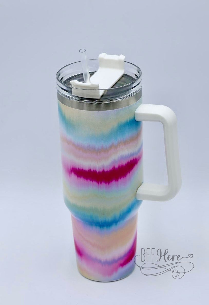 PREORDER— 40 oz. Hydrating Tumbler / Tie Dye Wave - BFF Here