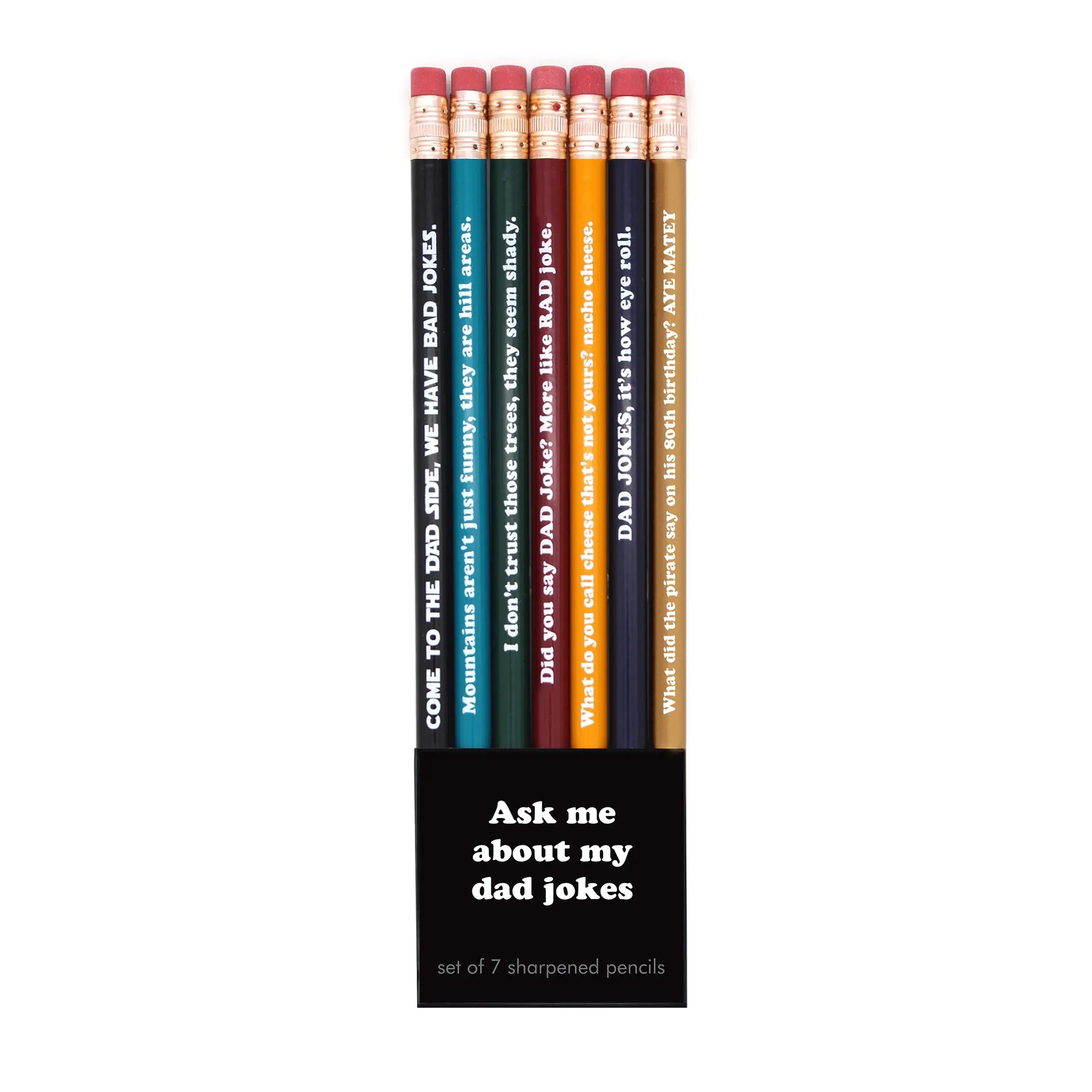 Ask Me About My Dad Jokes Pencil Set - BFF Here