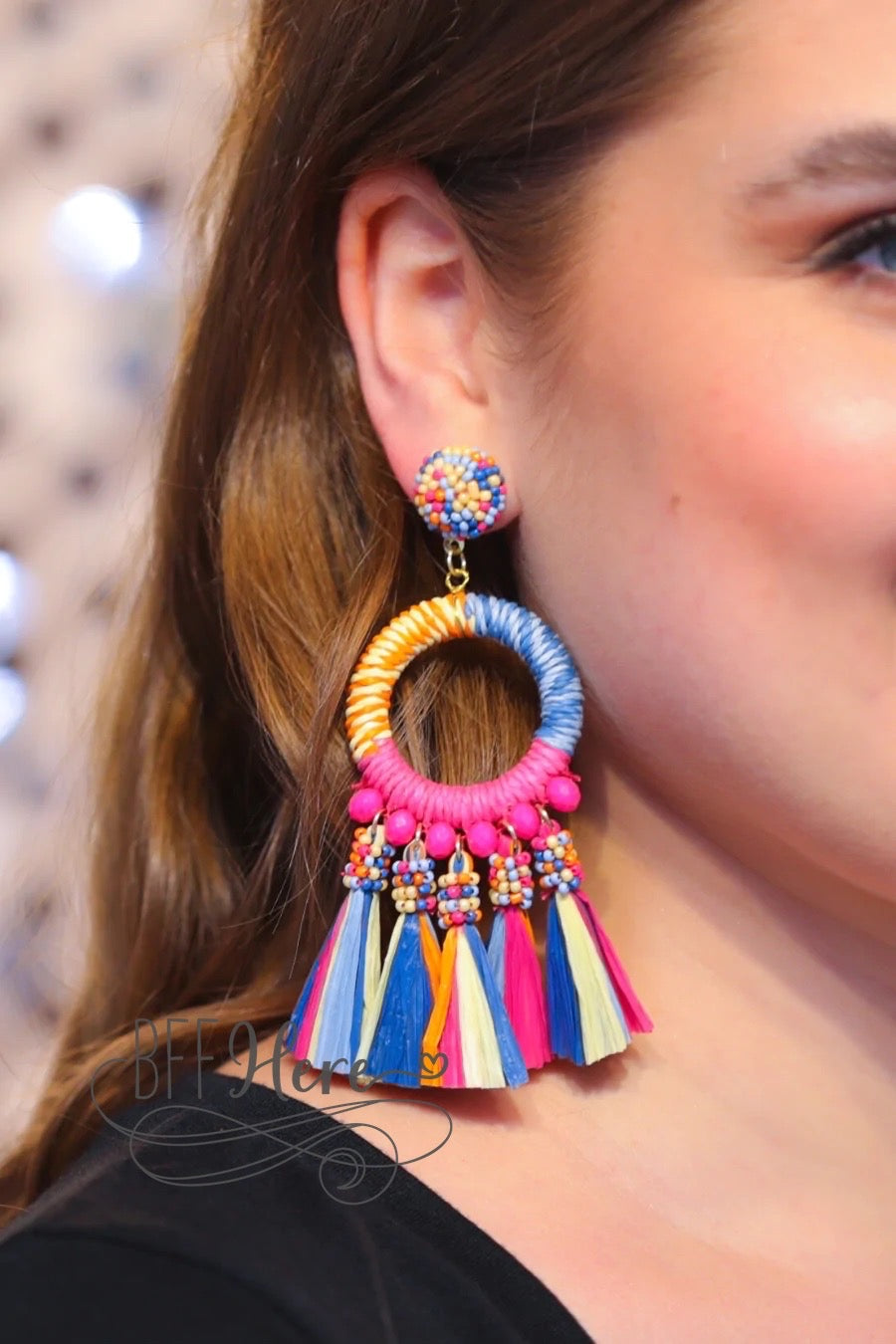 On Repeat Raffia Earrings - BFF Here