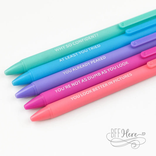 Compliments Pen Set Funny Edition - BFF Here