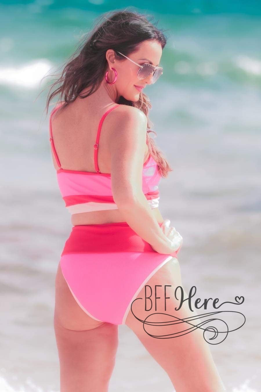 PREORDER—Summer Hotspot Color Block Swimsuit - BFF Here