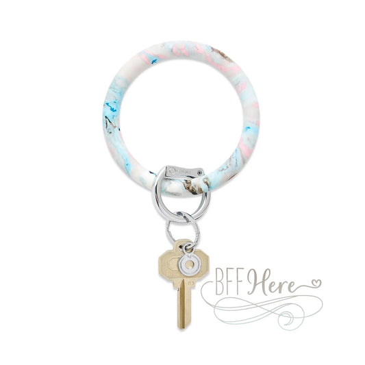 Pastel Marble - Silicone Big O-Key Ring  by Oventure - BFF Here