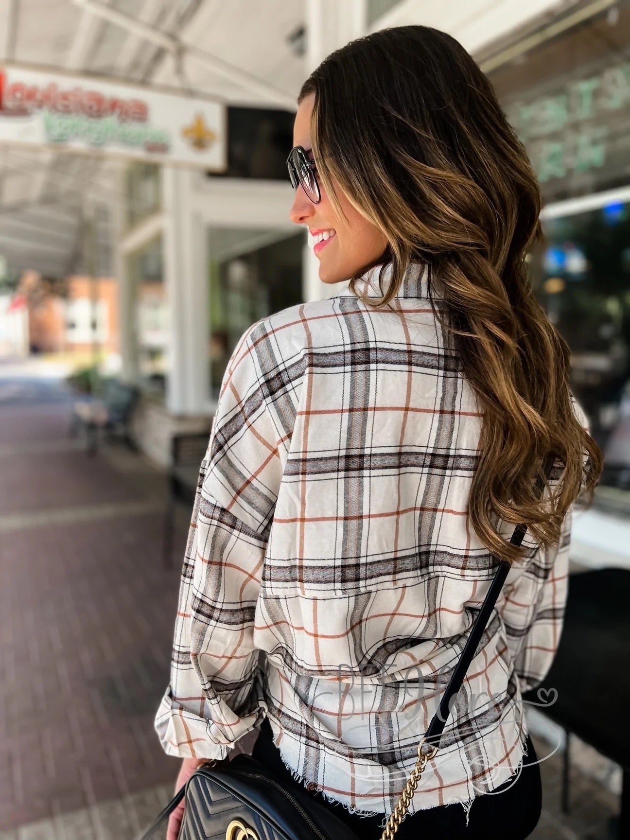 Montana Distressed Plaid—Cream - BFF Here