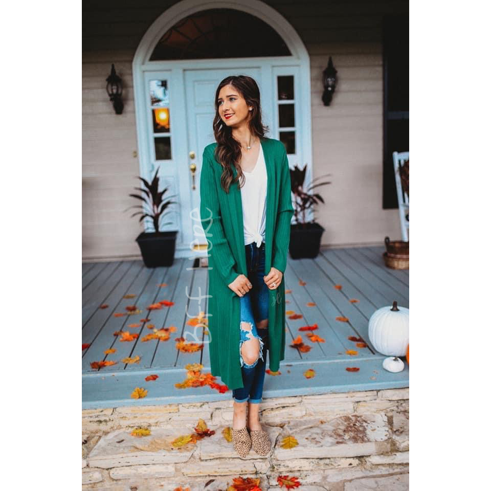 Jade Ribbed Cardigan -- Choice of Color - BFF Here