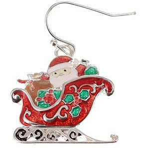 Santa & Sleigh Earrings - BFF Here