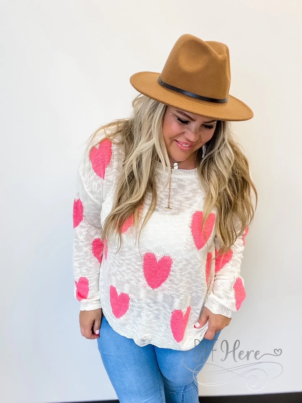 PREORDER-Valentina Heart Sweater - BFF Here