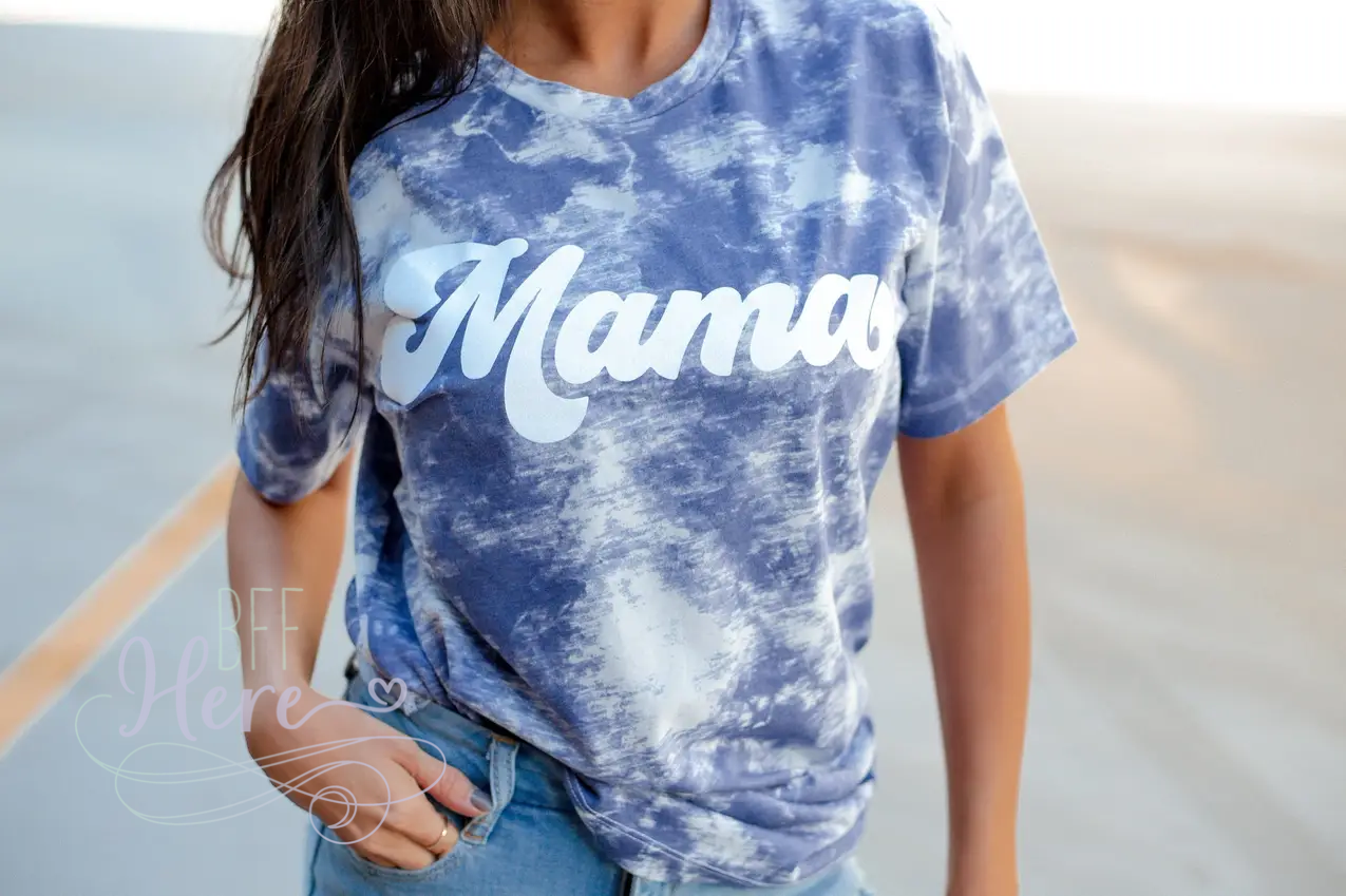 Retro Mama Tie Dye T-Shirt - BFF Here