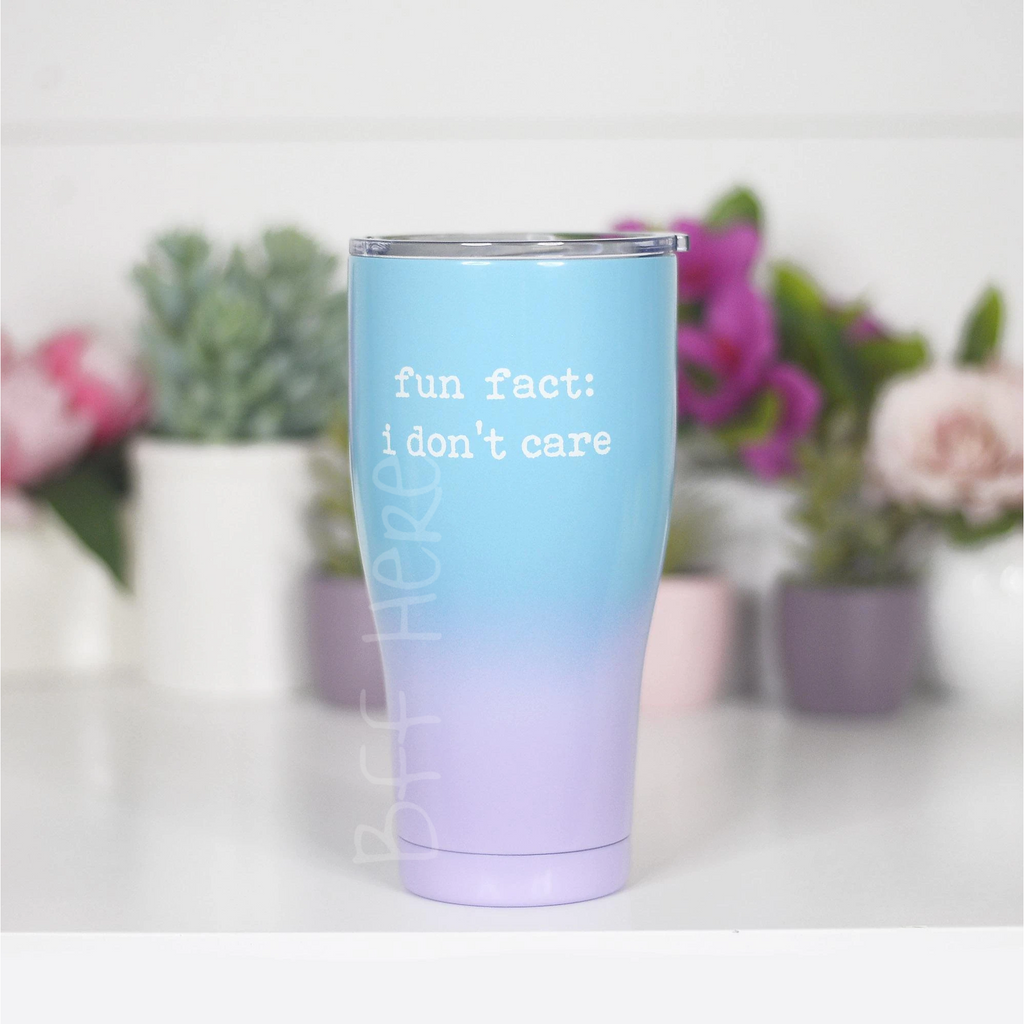 Fun Fact: I Don't Care Tumbler - BFF Here