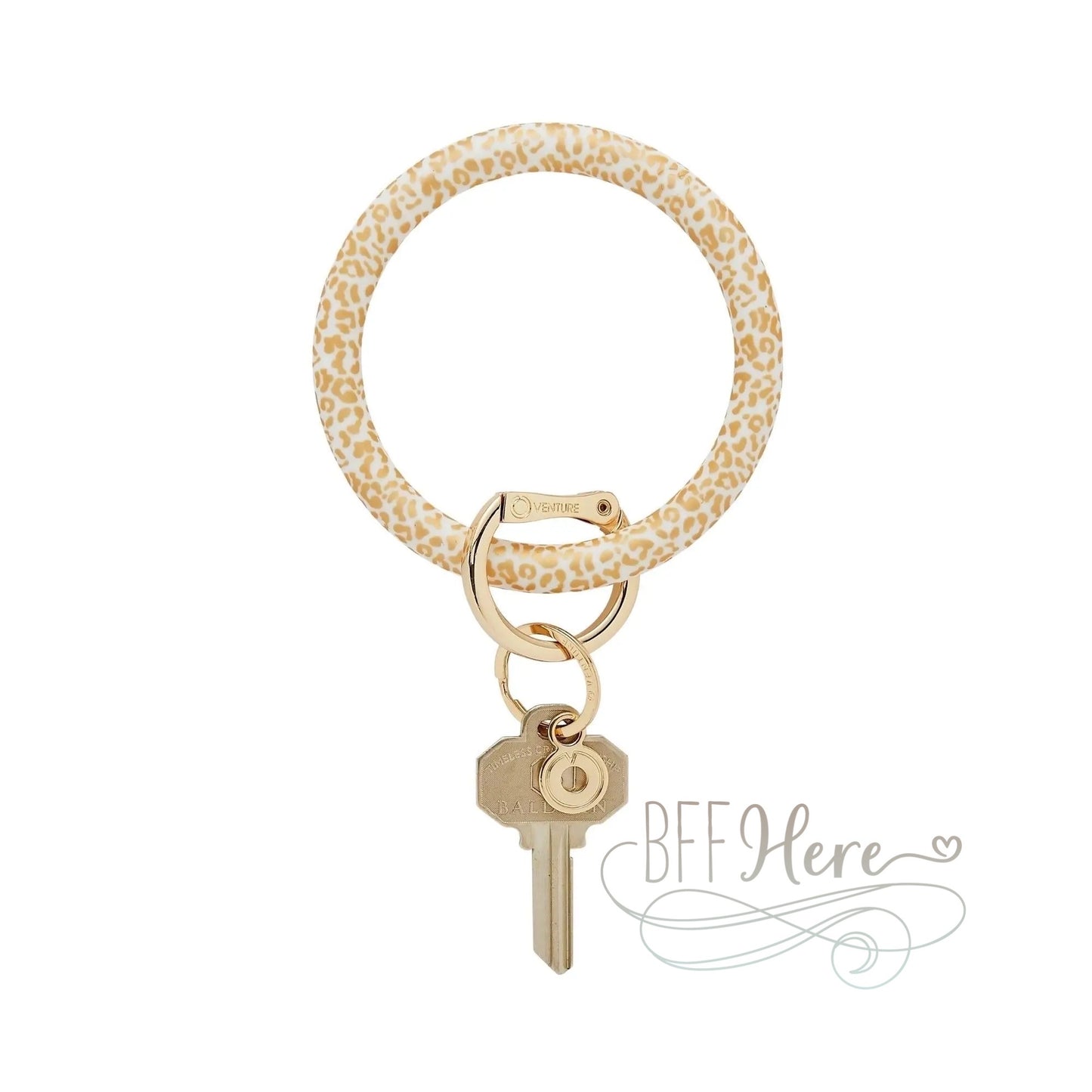 Gold Rush Cheetah - Silicone Big O-Key Ring  by Oventure - BFF Here