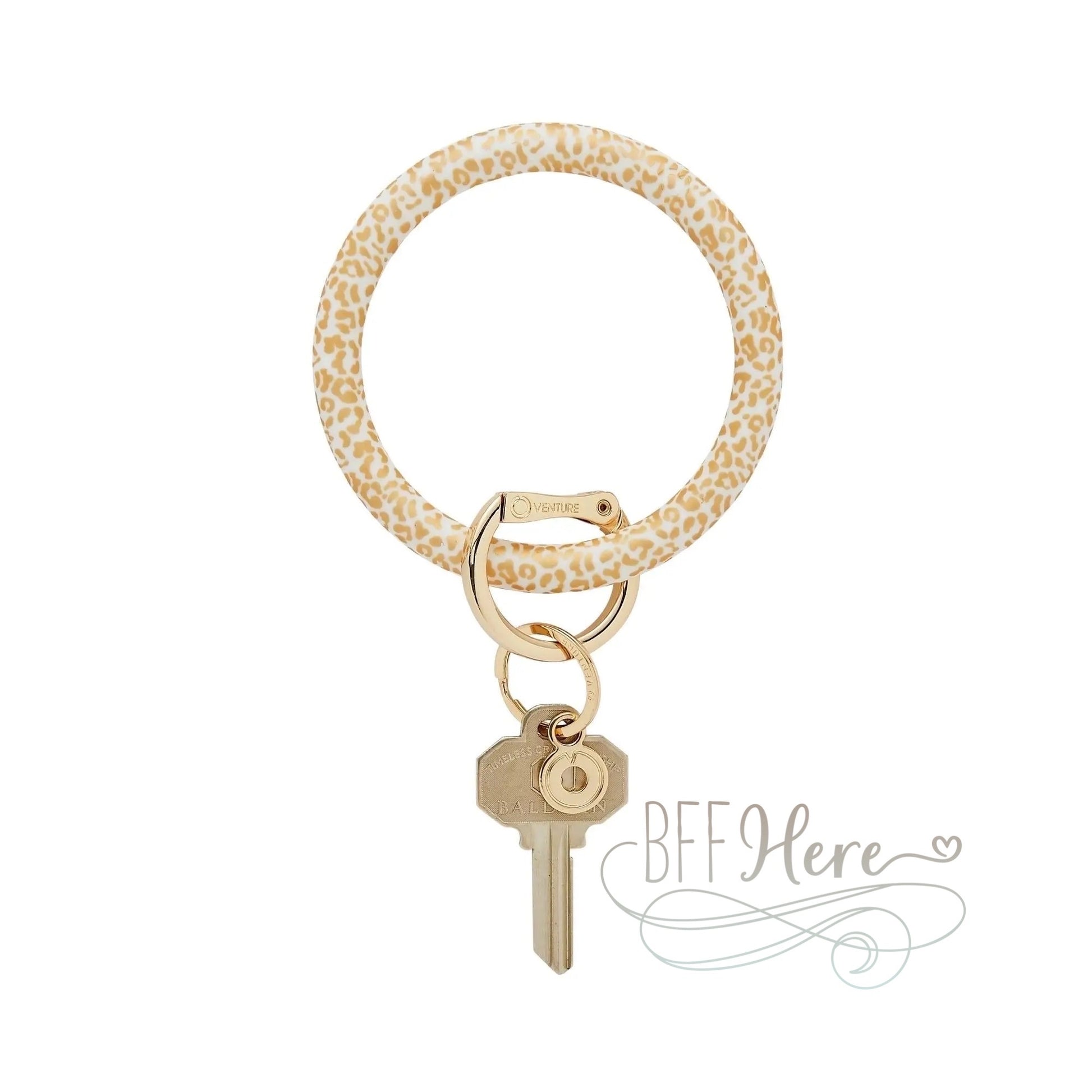 Gold Rush Cheetah - Silicone Big O-Key Ring  by Oventure - BFF Here