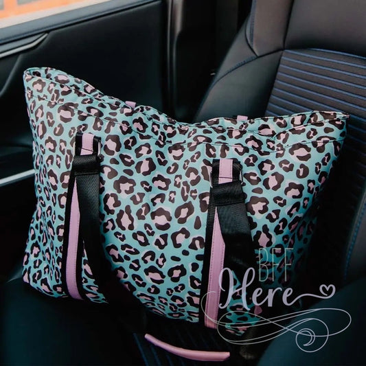 Blue Leopard Tote Bag - BFF Here