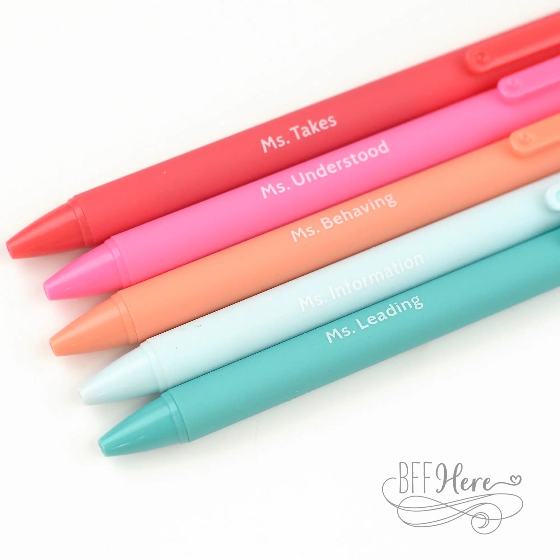 Favorite Teacher Pen Set Funny Edition - BFF Here