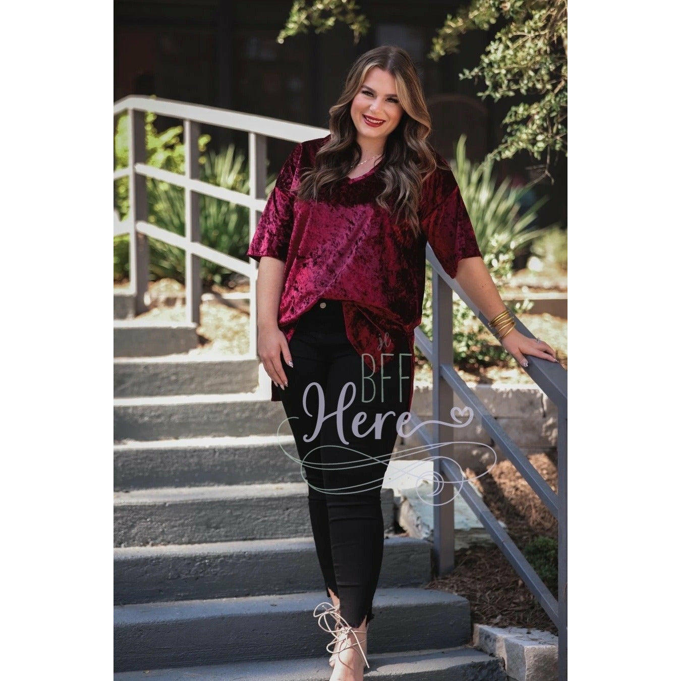 Grand Entrance Velvet Tunic Top -- Choice of Color - BFF Here