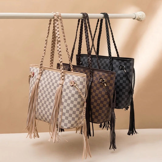 Lottie Checkered Bag -- Choice of Color - BFF Here