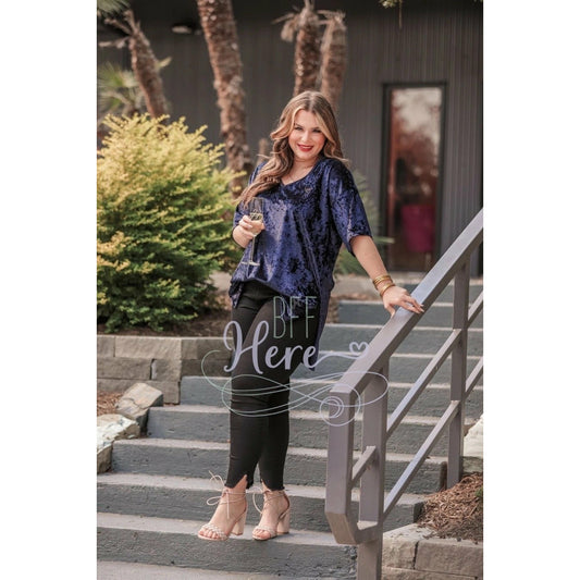 Grand Entrance Velvet Tunic Top -- Choice of Color - BFF Here